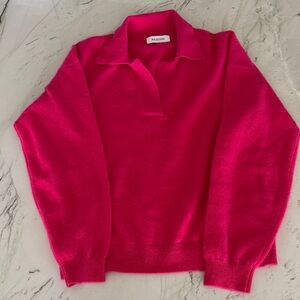 NAADAM Fuchsia V-Neck Sweater